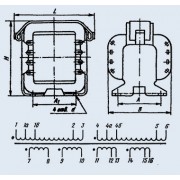 ТРАНСФОРМАТОР ТН60-127/220-50 220В/6.3В,5В 5.9-6.1А