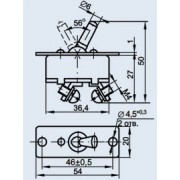 ТУМБЛЕР d-16мм 220В 1NO1NC 5pin, металл., зеленая подсветка (IP65)