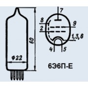 РАДИОЛАМПА 6Э6П-Е