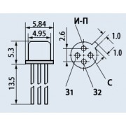 ТРАНЗИСТОР КП 306 Б Au to-72 (2П 306 Б)