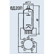 РАДИОЛАМПА 6Д20П (стекло)