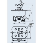 ГЕРМЕТИЧНЫЙ разъем 2pin WP L=40 D=13мм 2х0,3мм