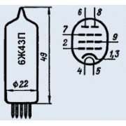 РАДИОЛАМПА 6Ж43П-Е