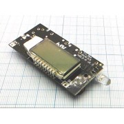 МОДУЛЬ H-913-A контроллера заряда аккум. вх: micro USB, вых: 2хUSB, LCD, 5В, 2,1А