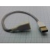 ПЕРЕХОДНИК USB/M - USB/F металлический, гибкий 36см